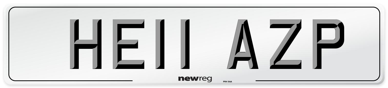 HE11 AZP Number Plate from New Reg